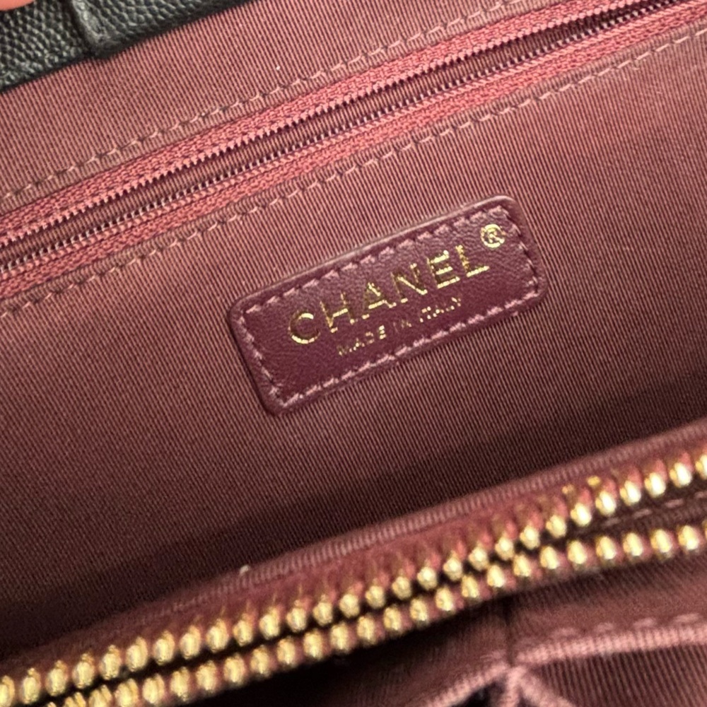 Chanel Dark Navy and Gold Accents Quilted Tote Bag - Picture 13 of 13